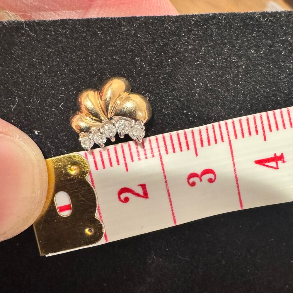 Vintage 14K EV Yellow Gold Studs 10 Natural Stones - Picture 7 of 10